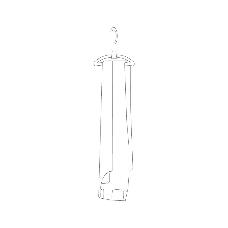 Trouser With Hanger DWG CAD block thumbnail — accessories drawing