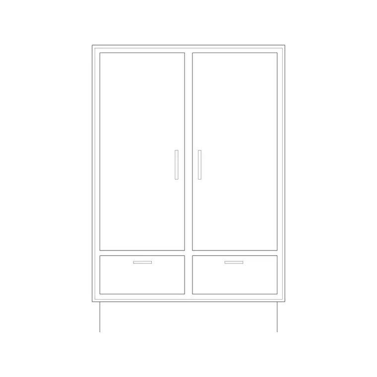 Tu 1200x1800loai2 DWG CAD block thumbnail — furniture drawing