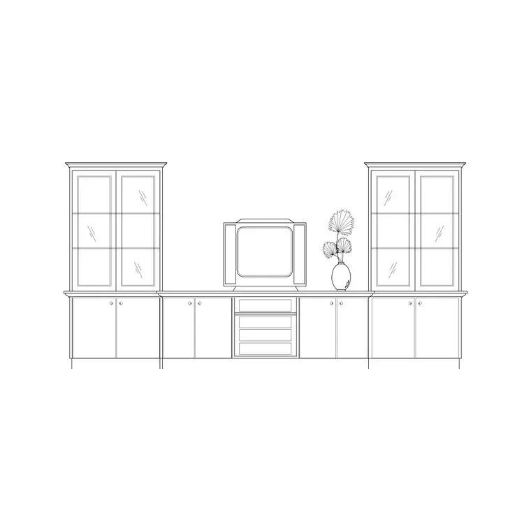 Tu 3600x2000 CAD block DWG — plan and elevation view