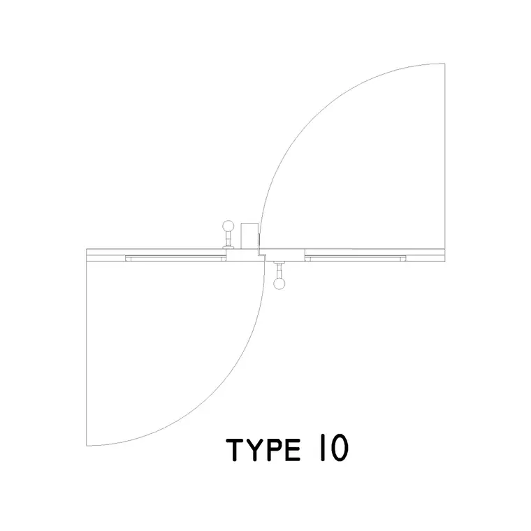 Type 10 Door Plan DWG CAD block thumbnail — doors drawing