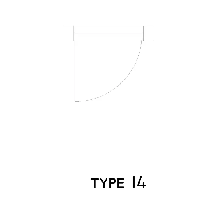 Type 14 Door Plan DWG CAD block thumbnail — doors drawing