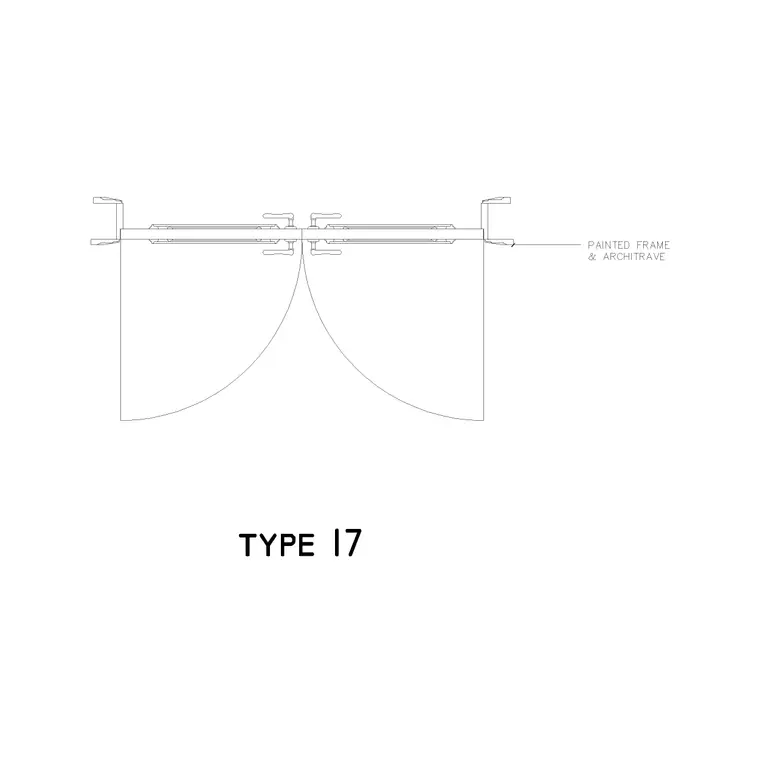 Type 17 Door Plan DWG CAD block thumbnail — doors drawing