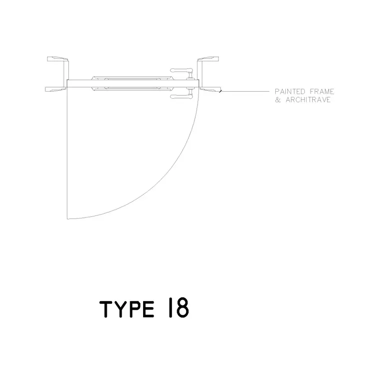 Type 18 Door Plan DWG CAD block thumbnail — doors drawing