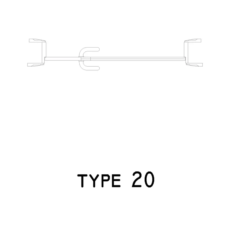 Type 20 Door Plan DWG CAD block thumbnail — doors drawing