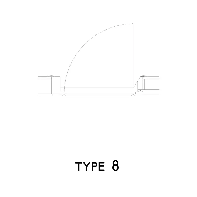 Type 8 Door Plan DWG CAD block thumbnail — doors drawing
