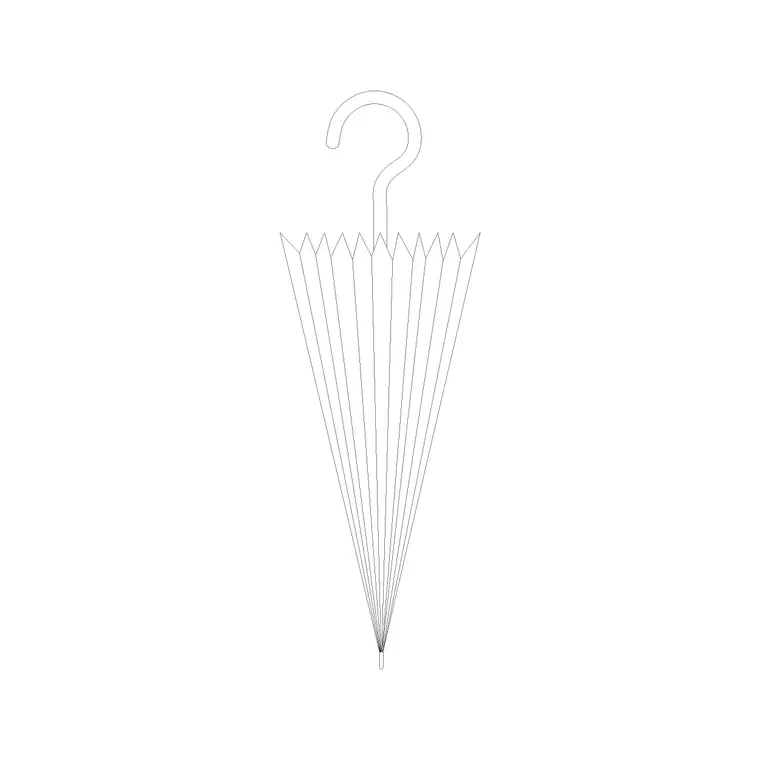 Umbrella 2 DWG CAD block thumbnail — accessories drawing