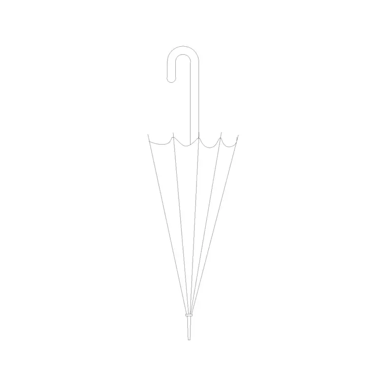 Umbrella 3 DWG CAD block thumbnail — accessories drawing