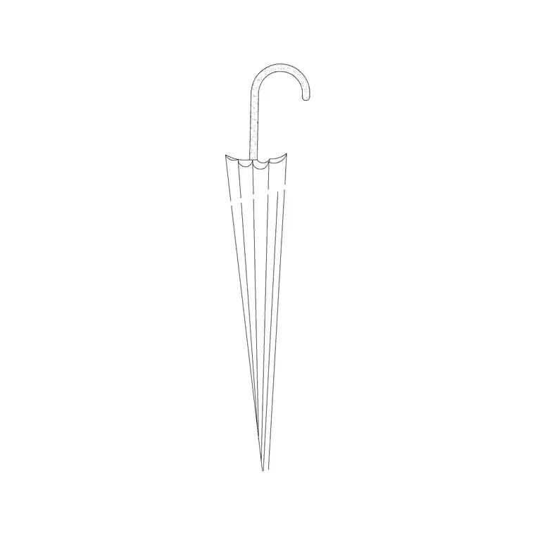 Umbrella Side DWG CAD block thumbnail — accessories drawing