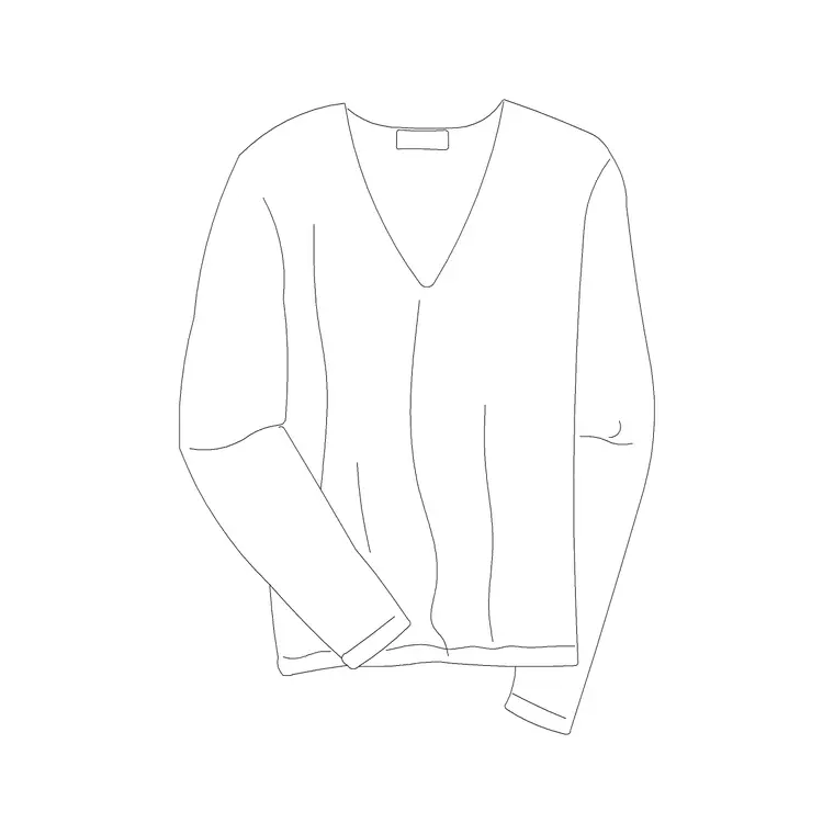 V Neck Dress DWG CAD block thumbnail — accessories drawing