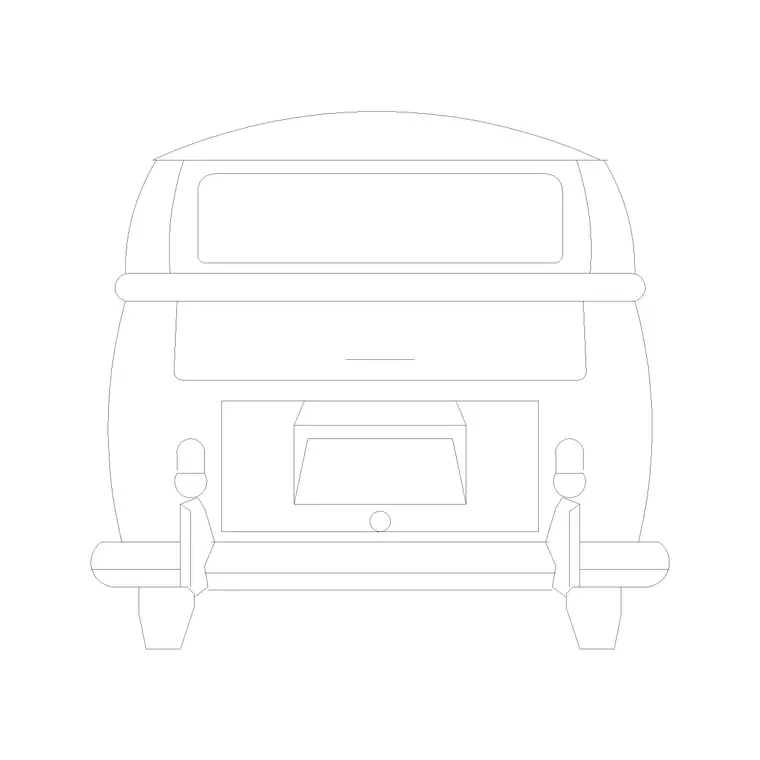 Van Back Ele CAD block DWG — elevation view