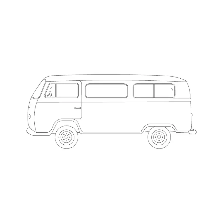 Van CAD block DWG — elevation view