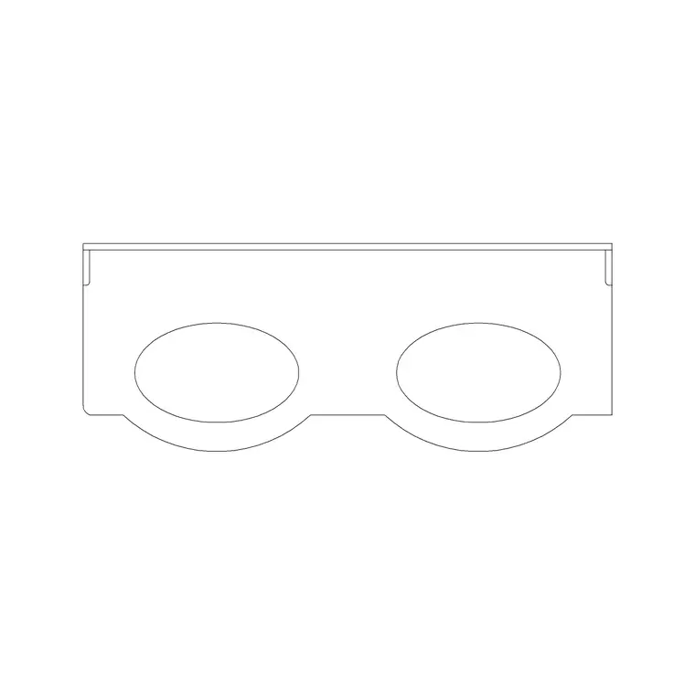 Vanity Double Basin 1 DWG CAD block thumbnail — bathroom drawing
