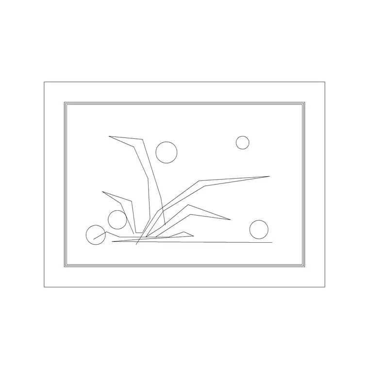 Vegetation Art DWG CAD block thumbnail — accessories drawing