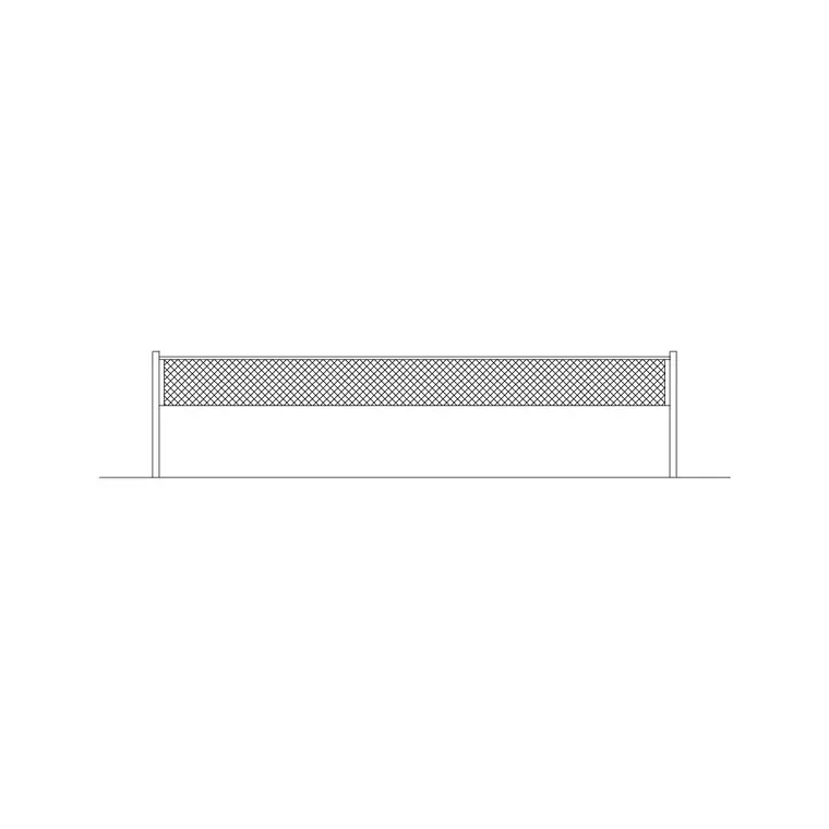 Volley Net DWG CAD block thumbnail — fitness & sports drawing