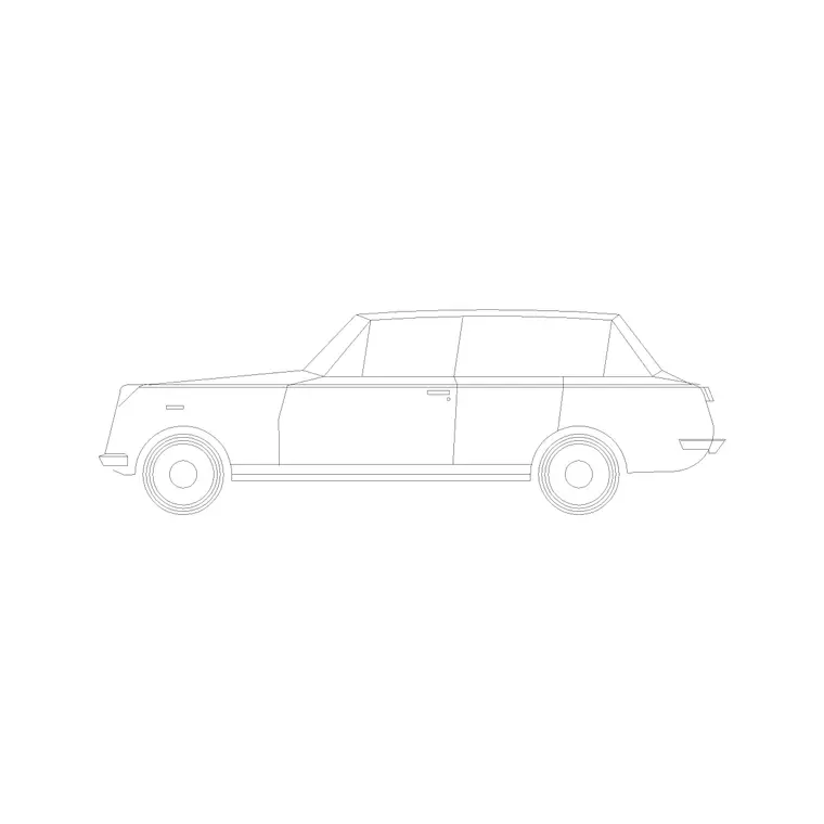 Wagon DWG CAD block thumbnail — vehicles drawing