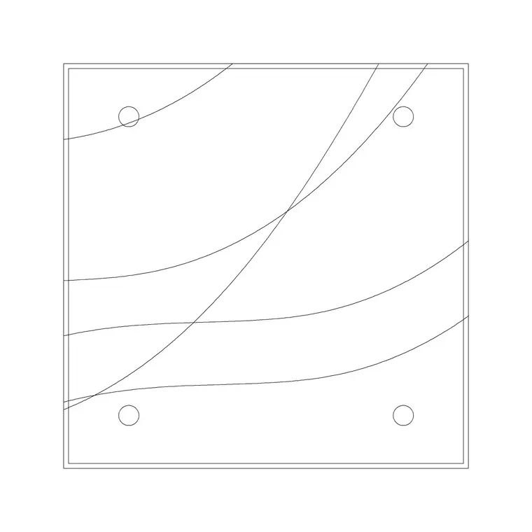 Wall Art On Glass DWG CAD block thumbnail — accessories drawing