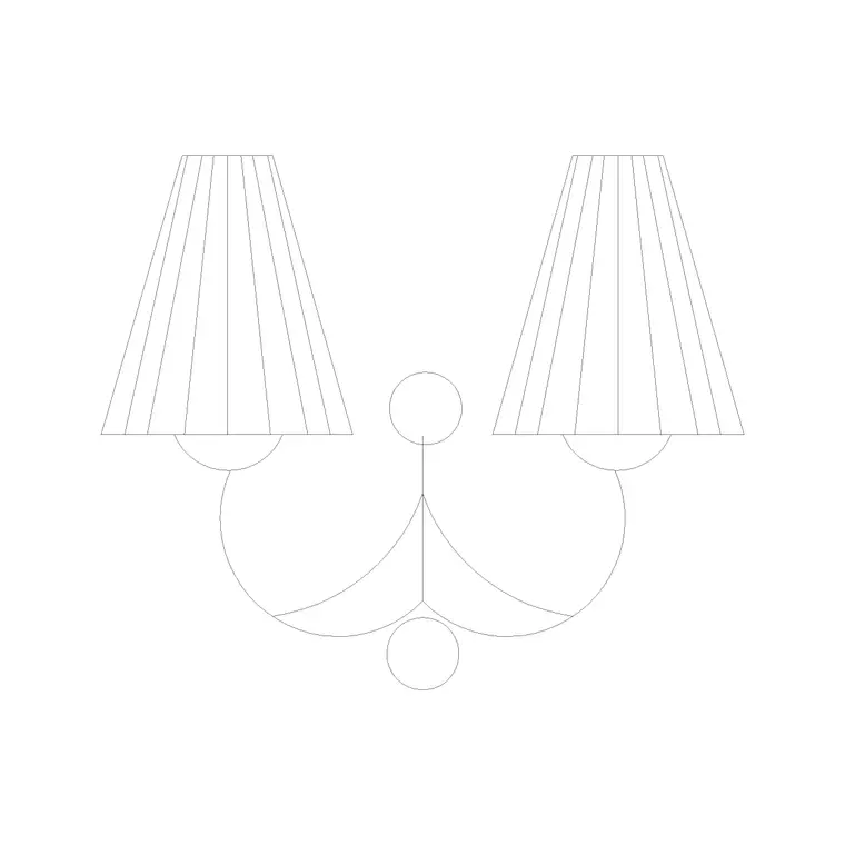 Wall Lamp Elev (1) DWG CAD block thumbnail — lighting drawing