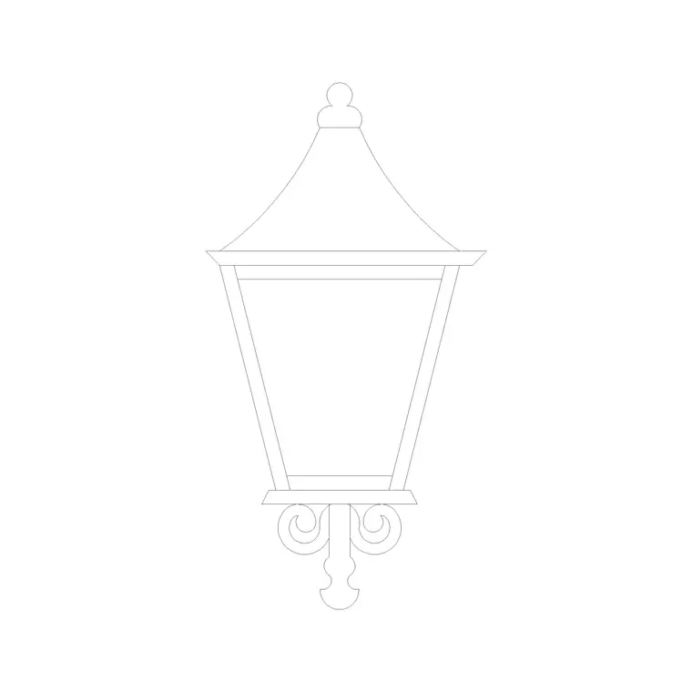 Wall Lamp Elev (10) DWG CAD block thumbnail — lighting drawing