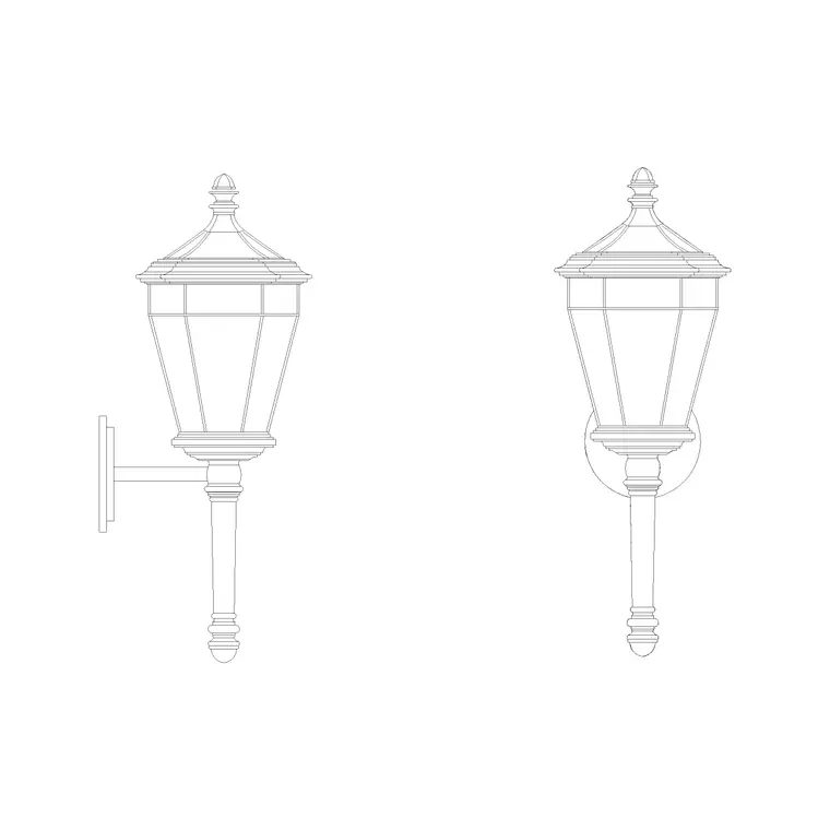 Wall Lamp Elev (11) DWG CAD block thumbnail — lighting drawing