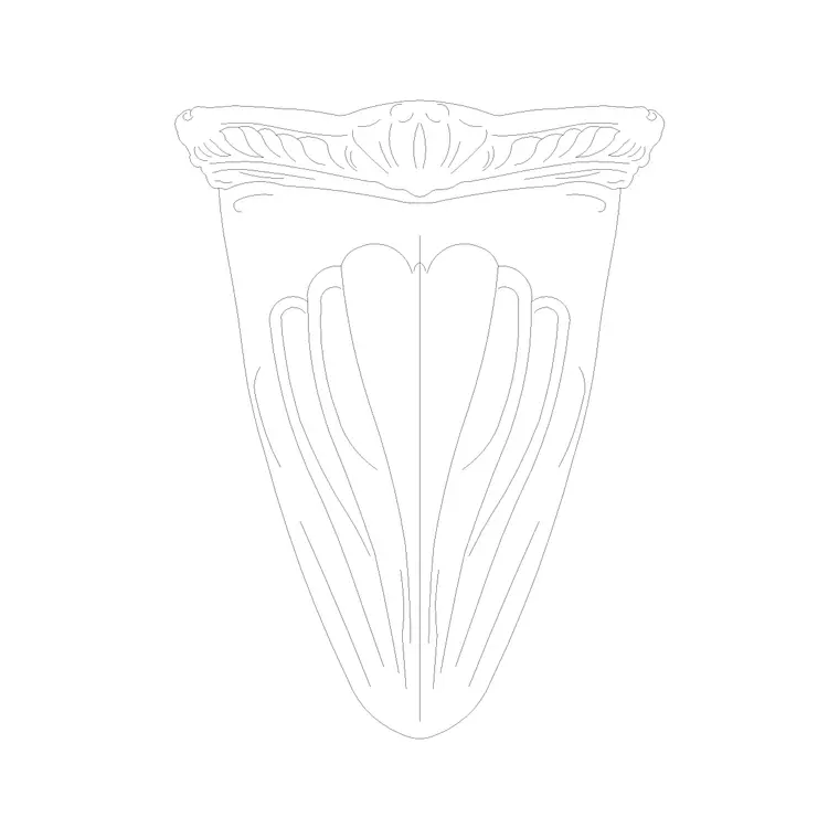 Wall Lamp Elev (16) DWG CAD block thumbnail — lighting drawing