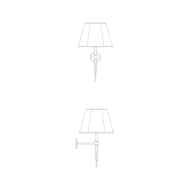 Wall Lamp Elev (17) DWG CAD block thumbnail — lighting drawing