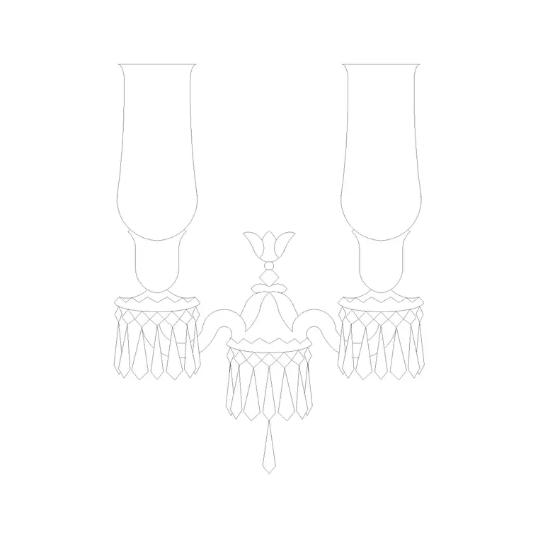 Wall Lamp Elev (2) DWG CAD block thumbnail — lighting drawing