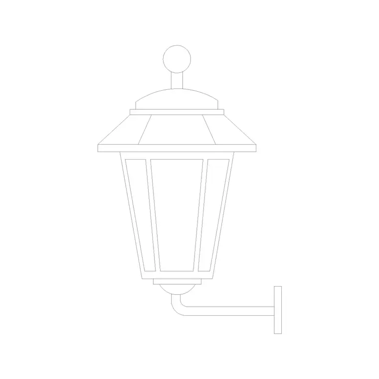 Wall Lamp Elev (27) DWG CAD block thumbnail — lighting drawing