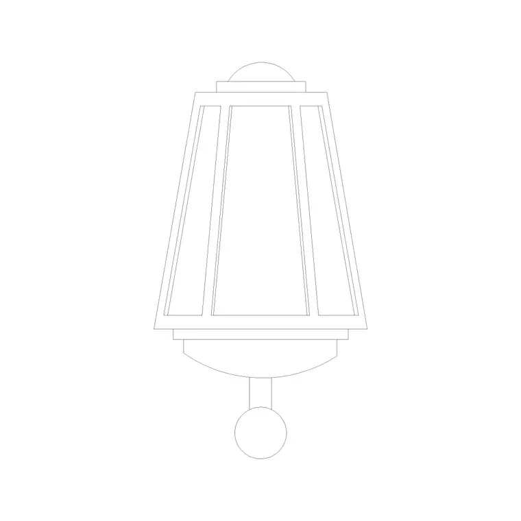 Wall Lamp Elev (33) DWG CAD block thumbnail — lighting drawing