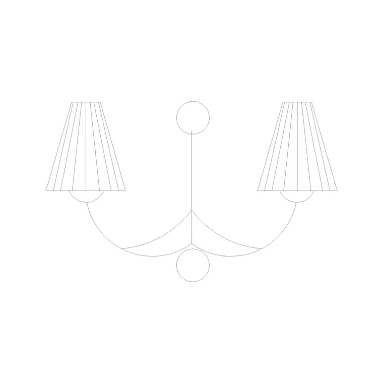 Wall Lamp Elev (5) DWG CAD block thumbnail — lighting drawing