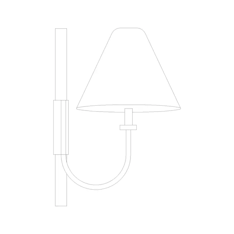 Wall Lamp Elev (6) DWG CAD block thumbnail — lighting drawing