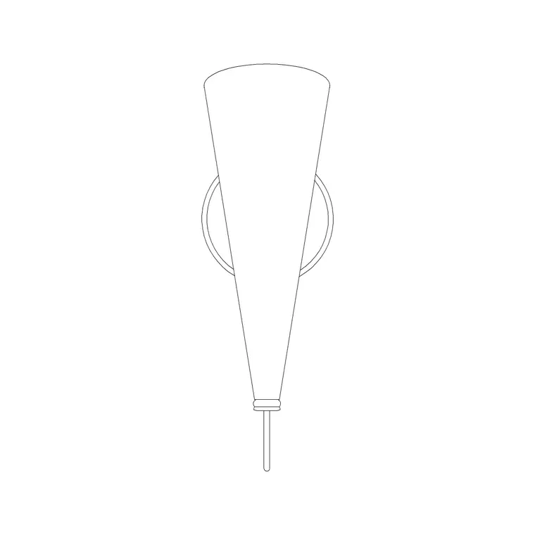 Wall Lights Cone Shape DWG CAD block thumbnail — lighting drawing