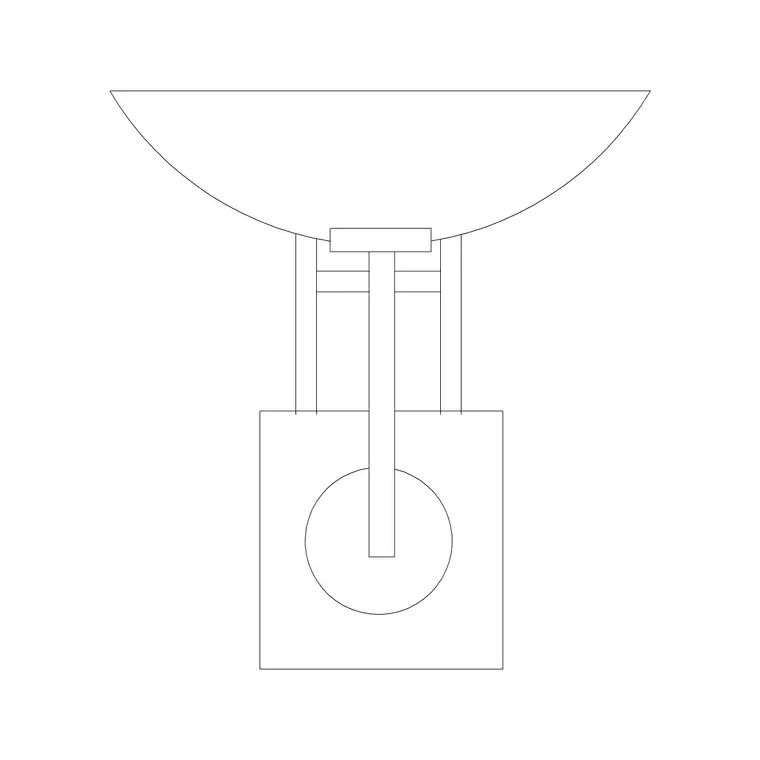Wall Lights Contemp (2) DWG CAD block thumbnail — lighting drawing
