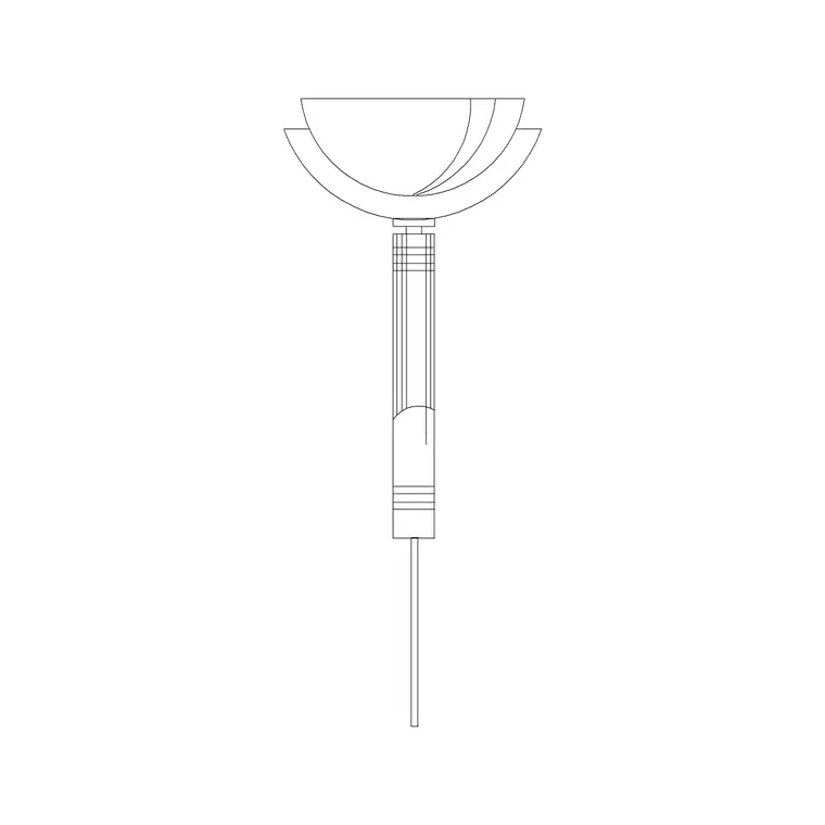 Wall Lights Long DWG CAD block thumbnail — lighting drawing