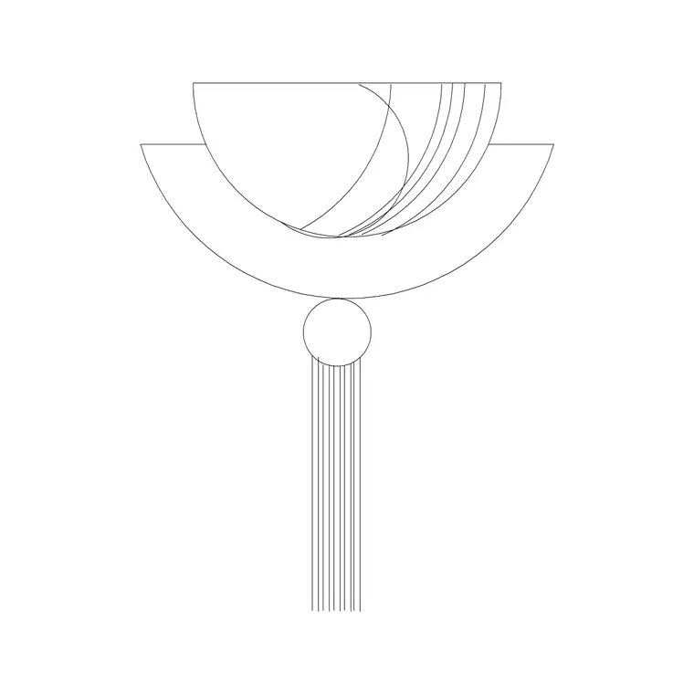 Wall Lights Luxury DWG CAD block thumbnail — lighting drawing