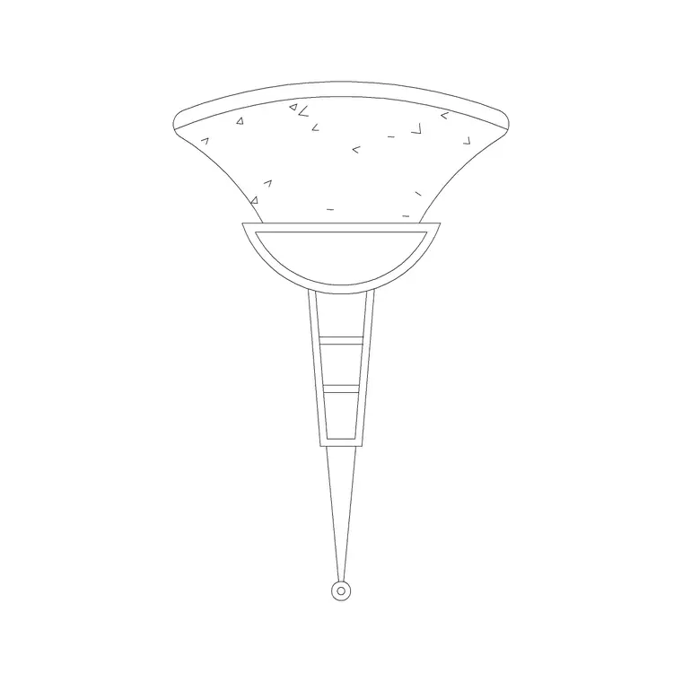 Wall Lights Ornamental DWG CAD block thumbnail — lighting drawing