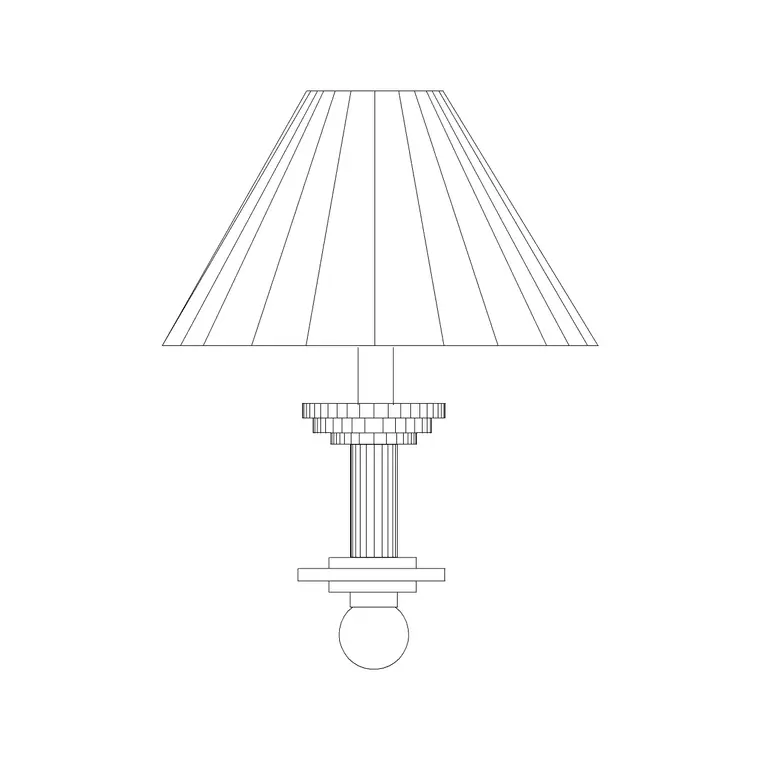Wall Lights Shade And Ms Legs DWG CAD block thumbnail — lighting drawing