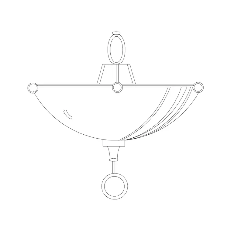 Wall Lights Single DWG CAD block thumbnail — lighting drawing
