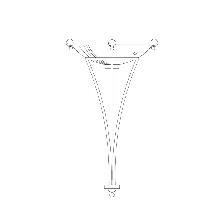 Wall Lights Vintage DWG CAD block thumbnail — lighting drawing