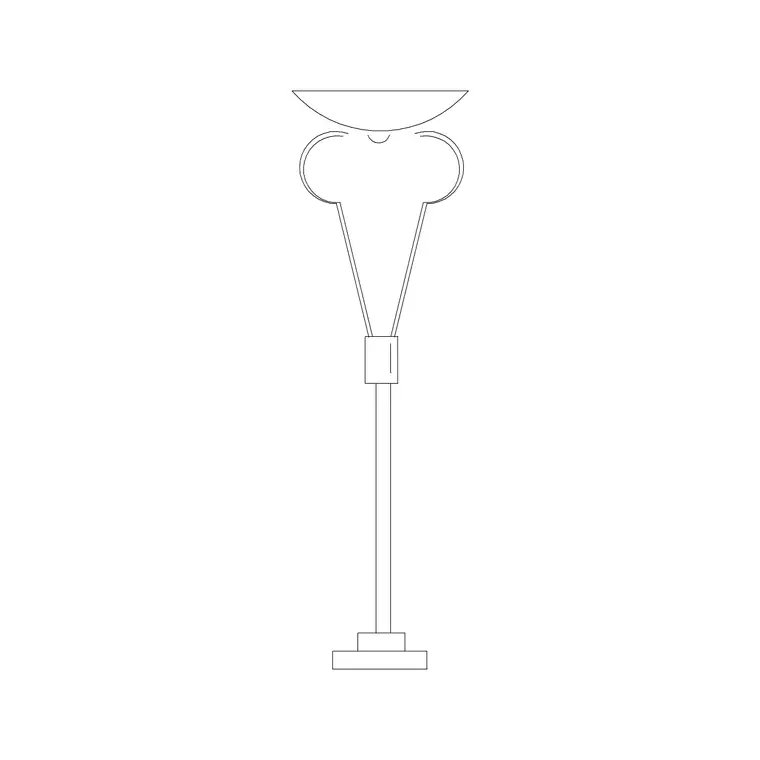 Wall Lights With Ms Legs DWG CAD block thumbnail — lighting drawing