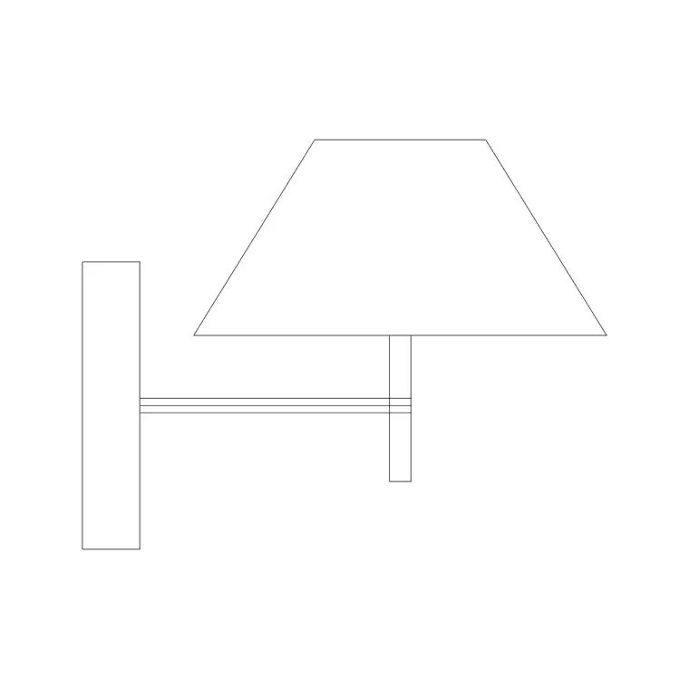 Wall Lights With Plate DWG CAD block thumbnail — lighting drawing