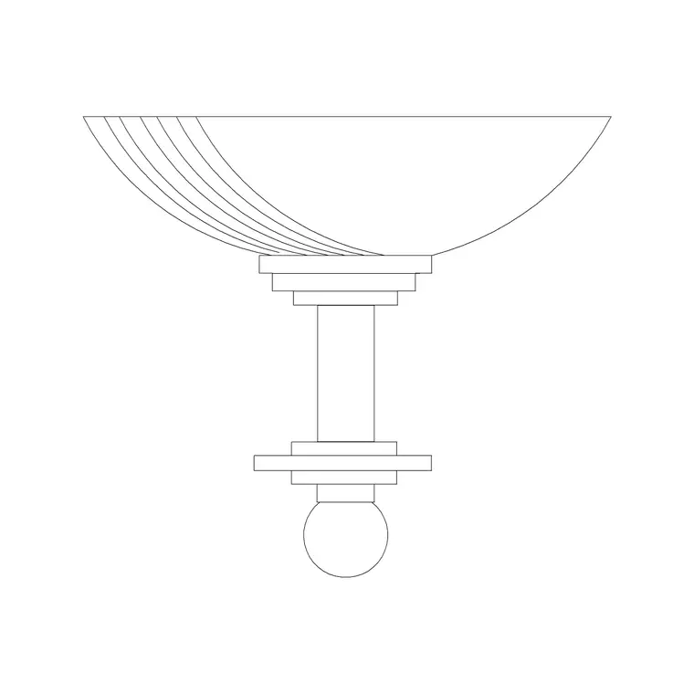 Wall Lights CAD block DWG — plan and elevation view