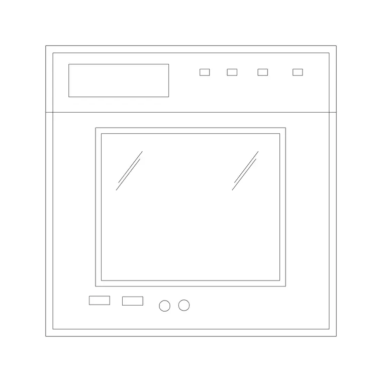 Wall Ovens 1 DWG CAD block thumbnail — kitchen drawing