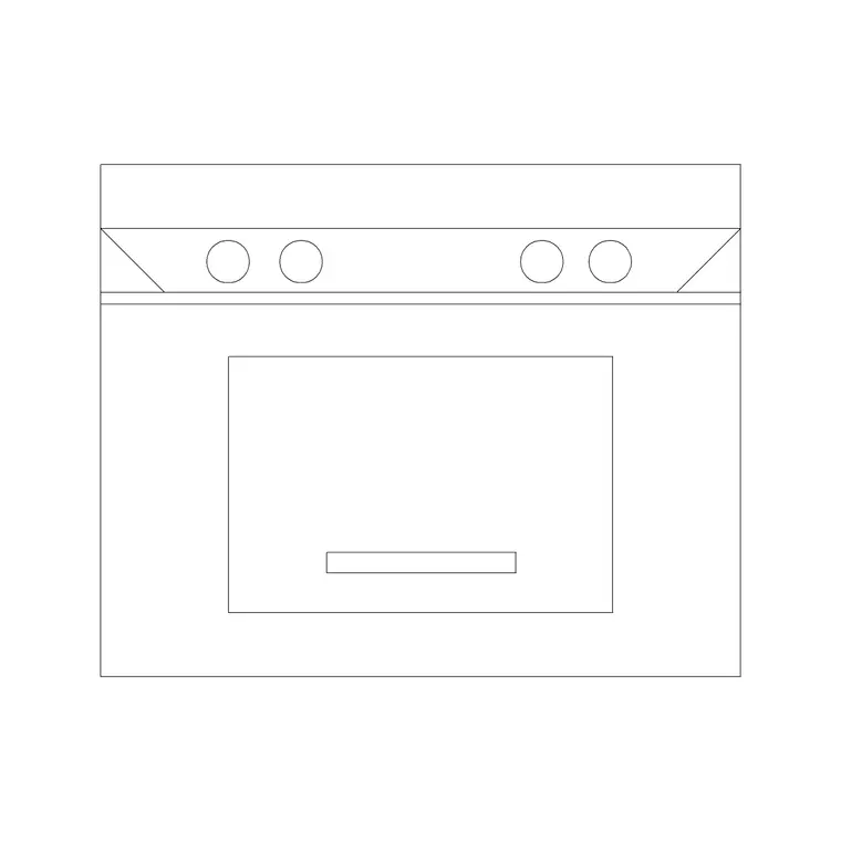 Wall Ovens 2 DWG CAD block thumbnail — kitchen drawing