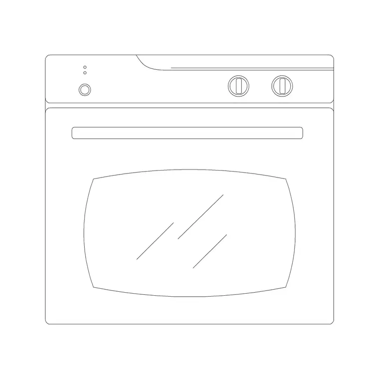 Wall Ovens 4 DWG CAD block thumbnail — kitchen drawing