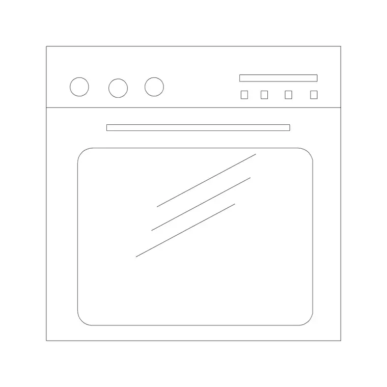 Wall Ovens 7 DWG CAD block thumbnail — kitchen drawing