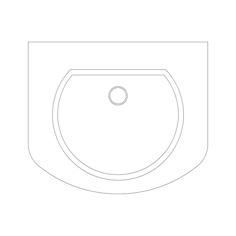 Wash Basin 12 DWG CAD block thumbnail — bathroom drawing