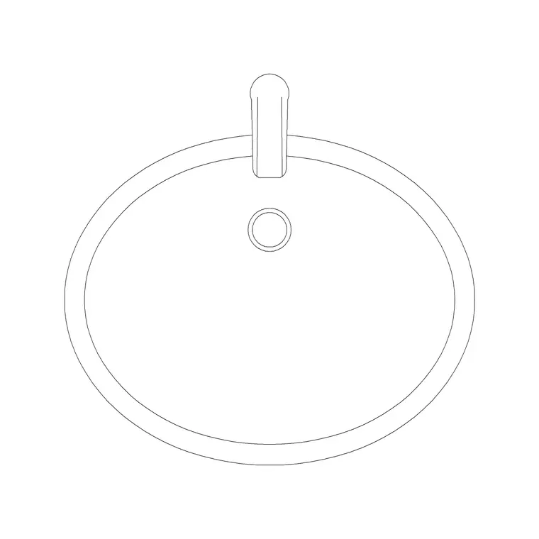 Wash Basin 25 DWG CAD block thumbnail — bathroom drawing