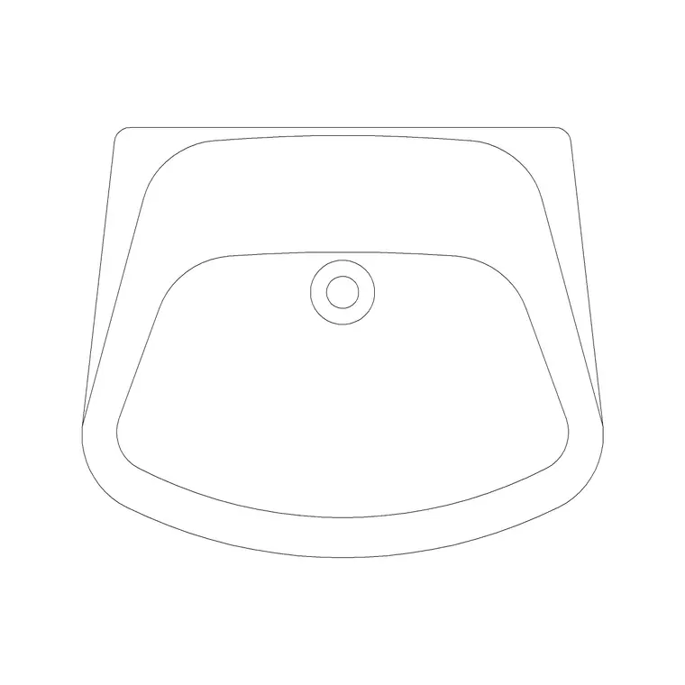 Wash Basin 26 DWG CAD block thumbnail — bathroom drawing
