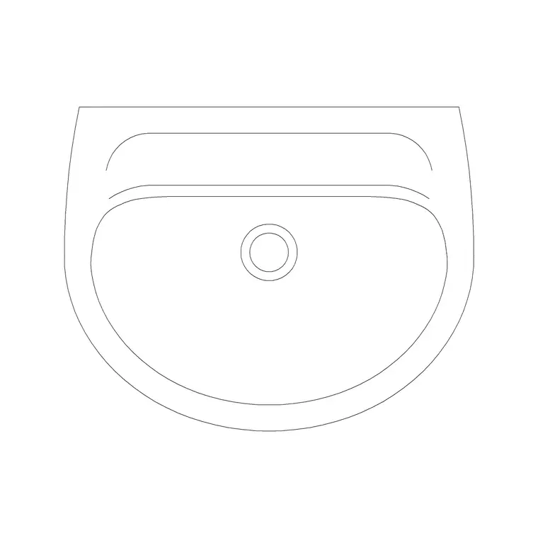 Wash Basin 27 DWG CAD block thumbnail — bathroom drawing