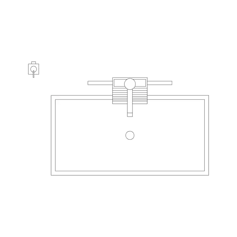 Wash Basin 39 DWG CAD block thumbnail — bathroom drawing